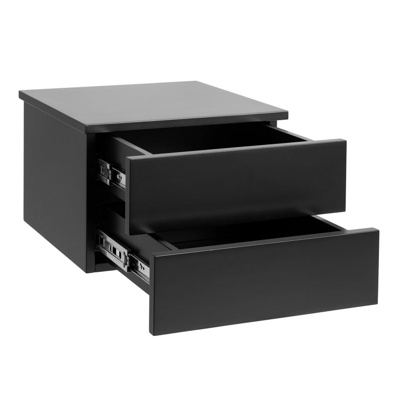 Avignon Bedside Table with 2 Drawers in Black — view