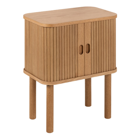 Langley Square Bedside Table in Oak — front view
