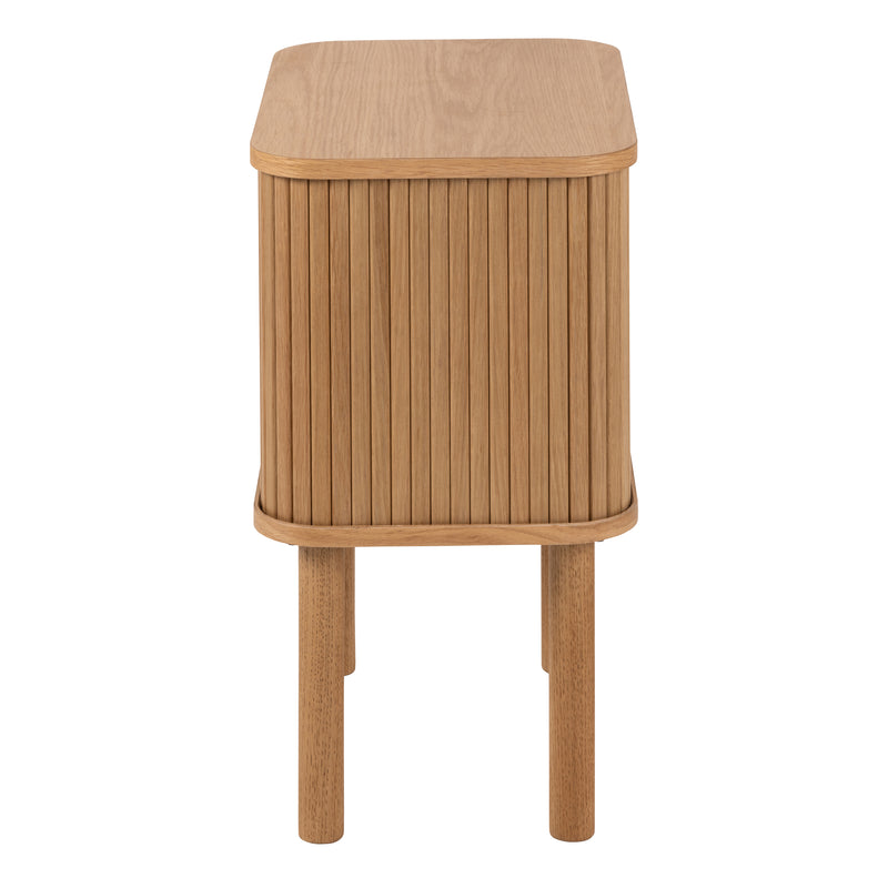Langley Square Bedside Table in Oak — detail view