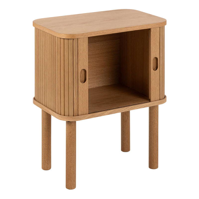 Langley Square Bedside Table in Oak — alternative angle