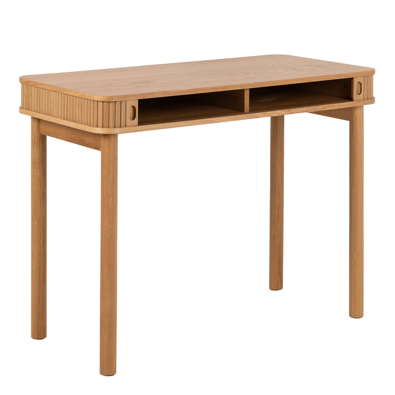 Langley Office Desk in Oak — alternative angle