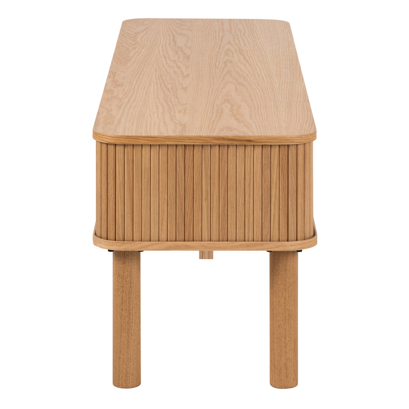 Langley TV Unit in Oak — detail view