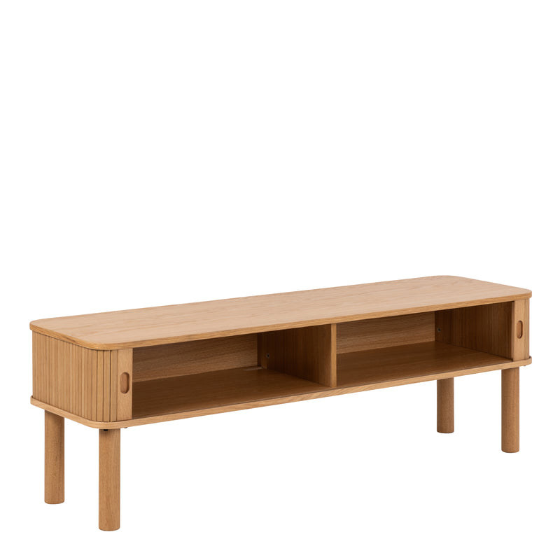 Langley TV Unit in Oak — alternative angle