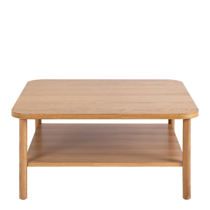 Banbury Square Coffee Table in Oak — side angle