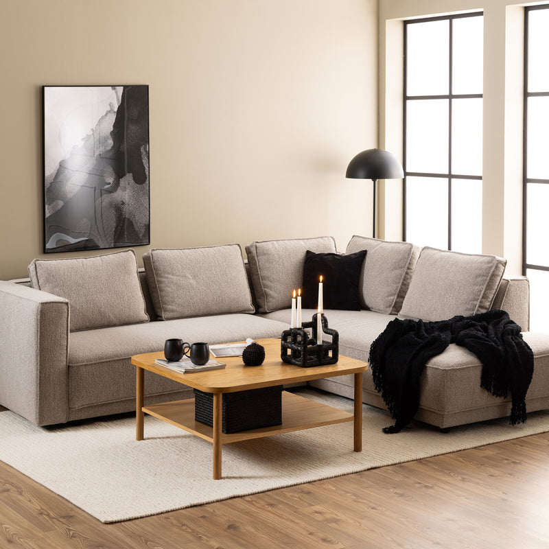 Banbury Square Coffee Table in Oak — detail view