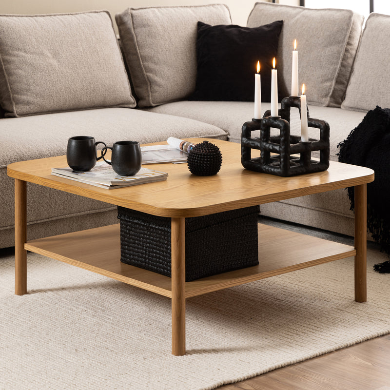 Banbury Square Coffee Table in Oak — alternative angle