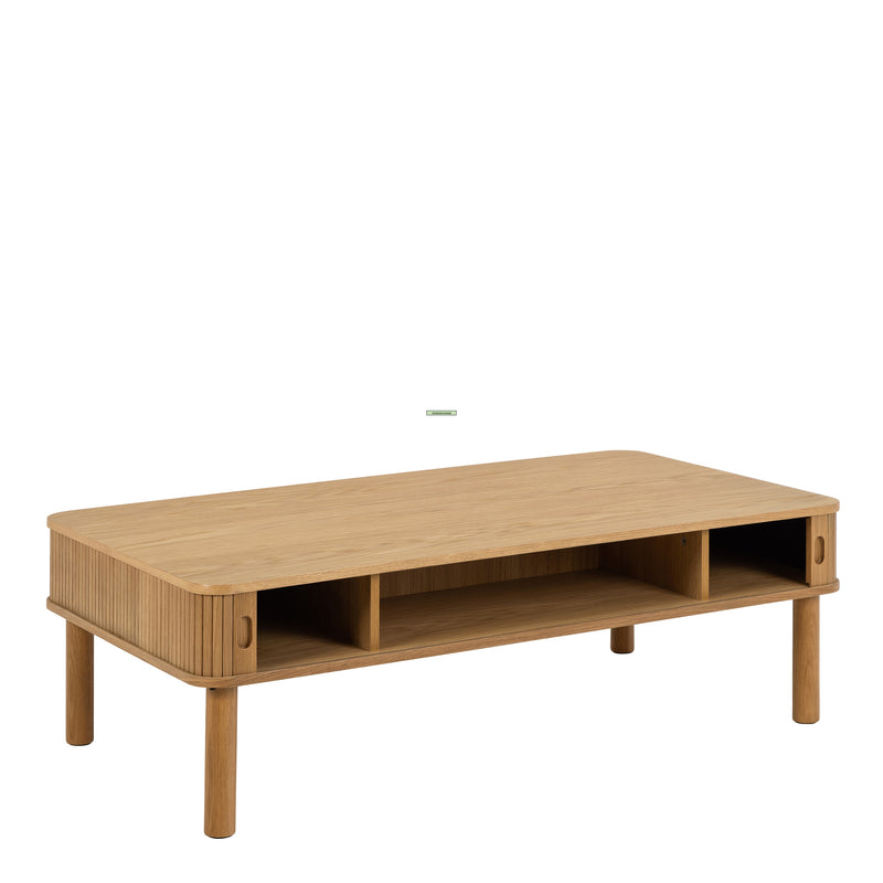 Langley  Coffee Table Sliding Door in Oak — detail view