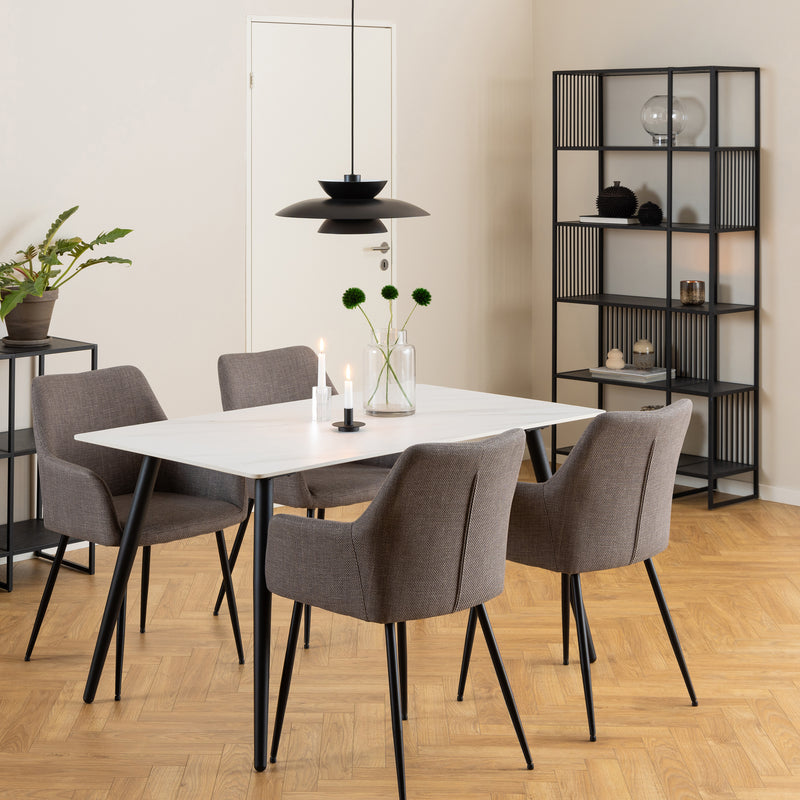 Strington Bookcase with 5 Shelves in Black — alternative angle
