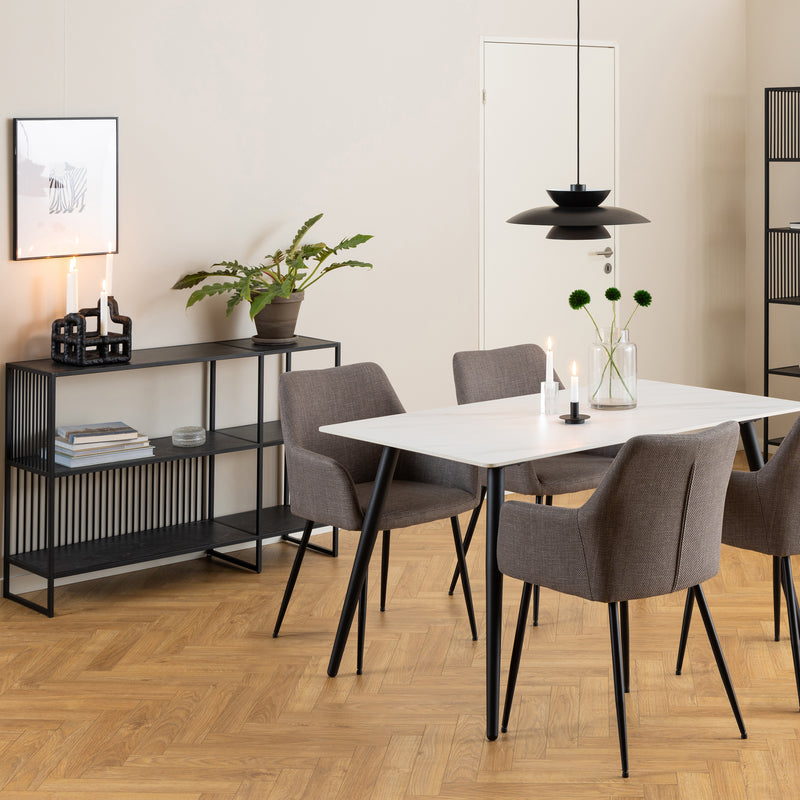 Strington Bookcase with 2 Shelves in Black — alternative angle
