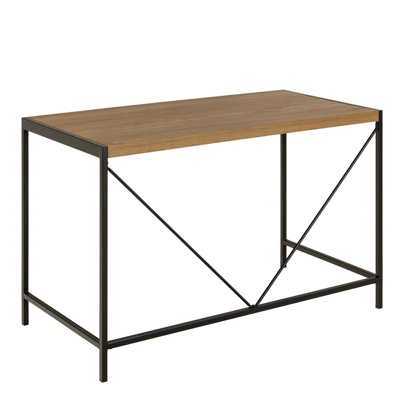 Bahamas Office Desk in Black and Oak — detail view