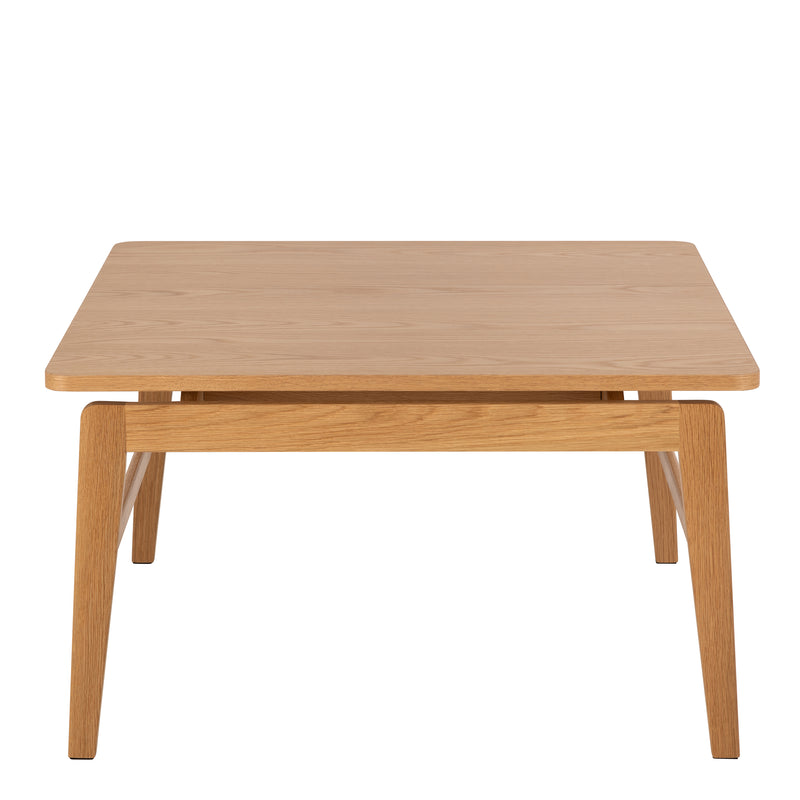 Essex Square Coffee Table in Oak — side angle