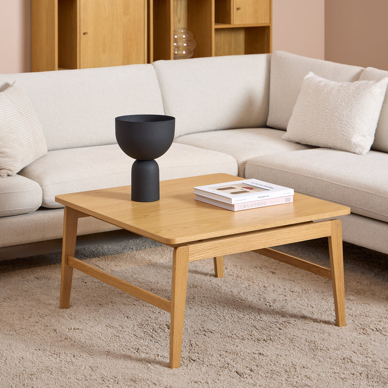 Essex Square Coffee Table in Oak — detail view