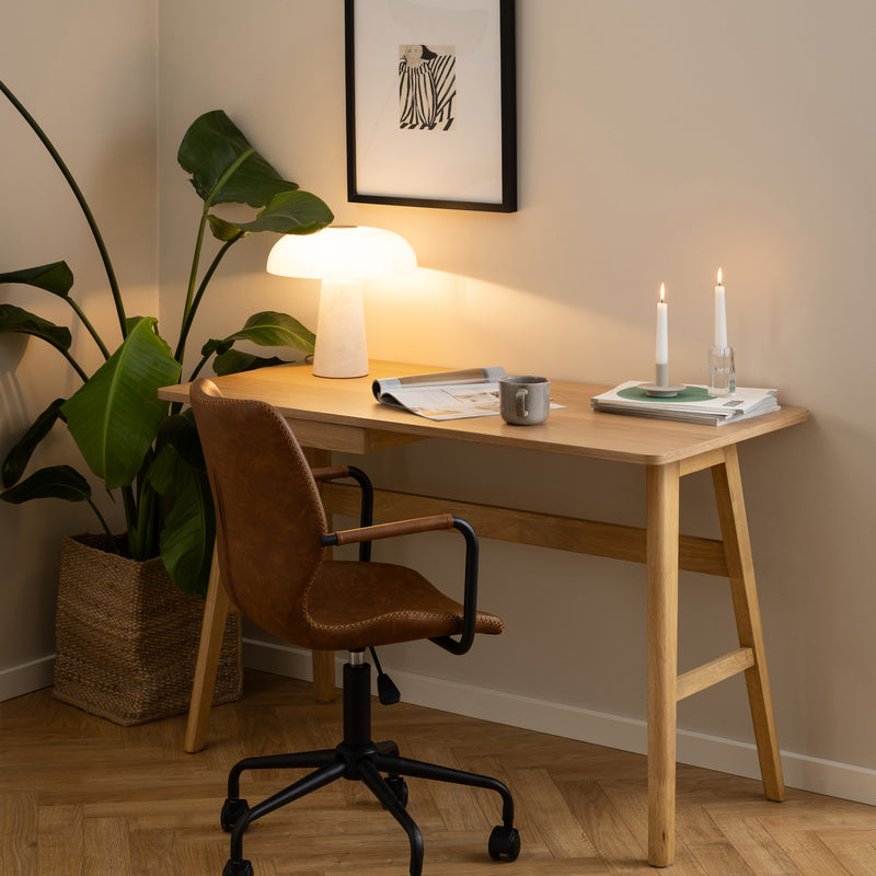 Barnett  Office Desk in Oak — alternative angle