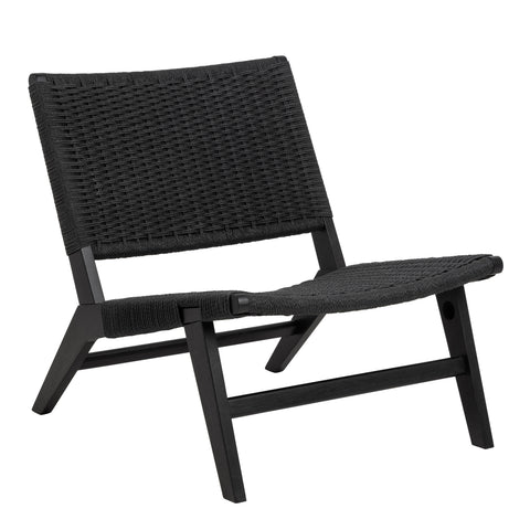 Carson Lounge Chair in Black — front view