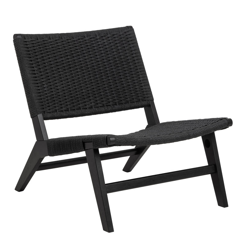 Carson Lounge Chair in Black — front view