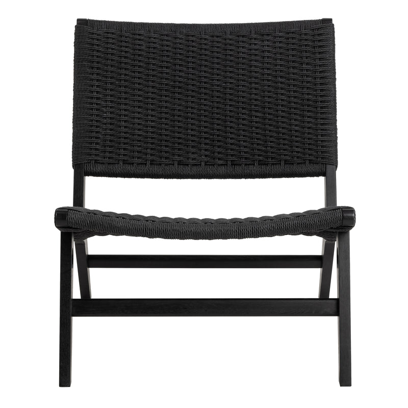 Carson Lounge Chair in Black — side angle