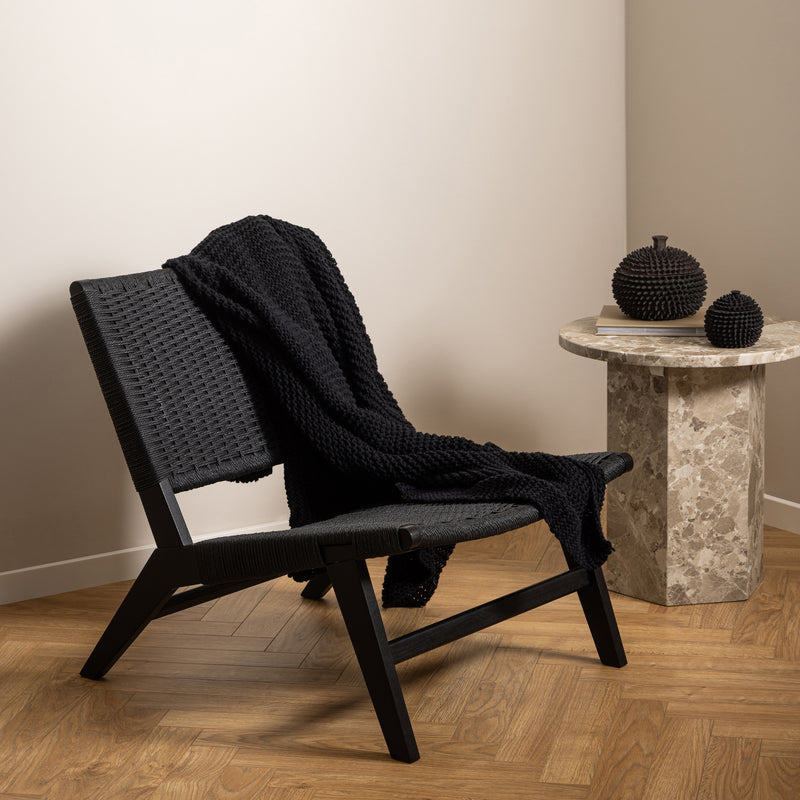Carson Lounge Chair in Black — alternative angle