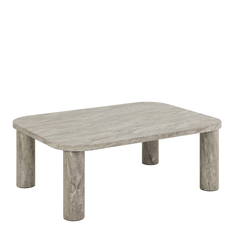 Solano Rectangular Coffee Table in grey 100 x 75 cm — front view