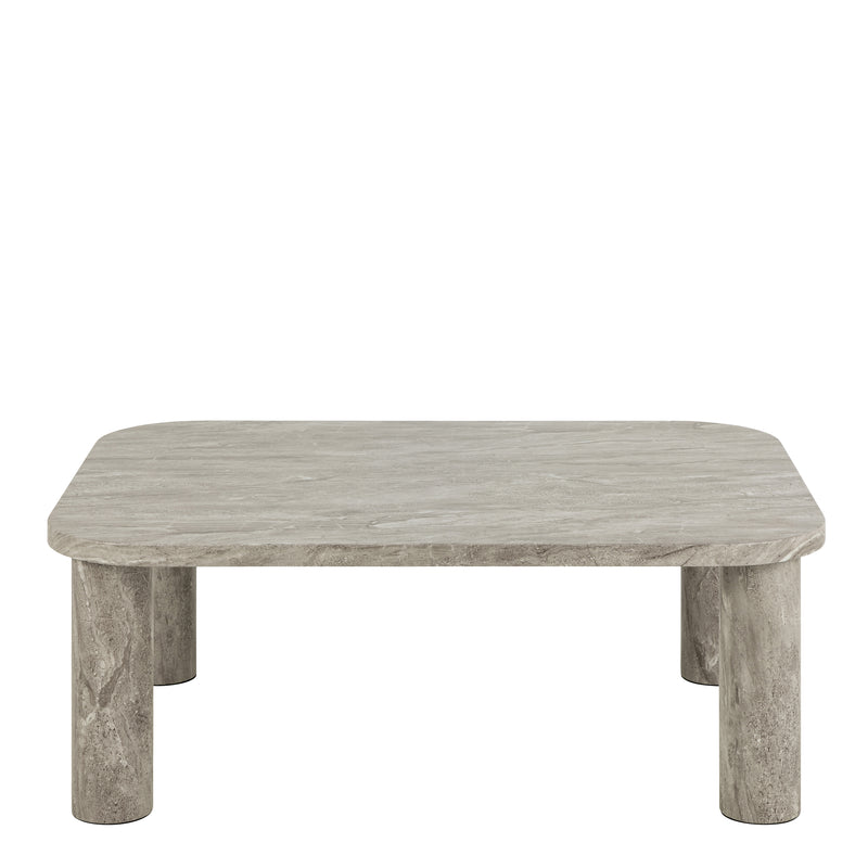 Solano Rectangular Coffee Table in grey 100 x 75 cm — side angle