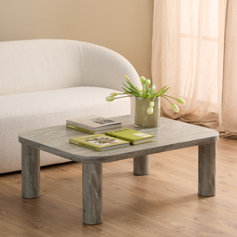 Solano Rectangular Coffee Table in grey 100 x 75 cm — detail view