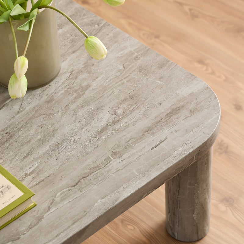 Solano Rectangular Coffee Table in grey 100 x 75 cm — view
