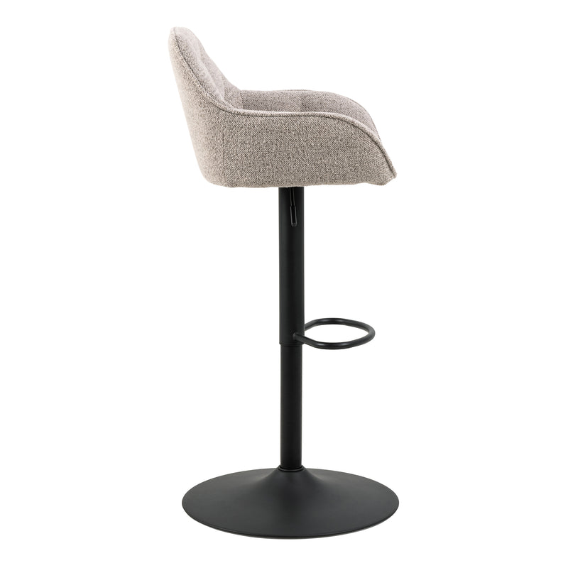 Brooke Swivel Bar Stool with Height Adjustable Function in Monza Beige Set of 2 — detail view