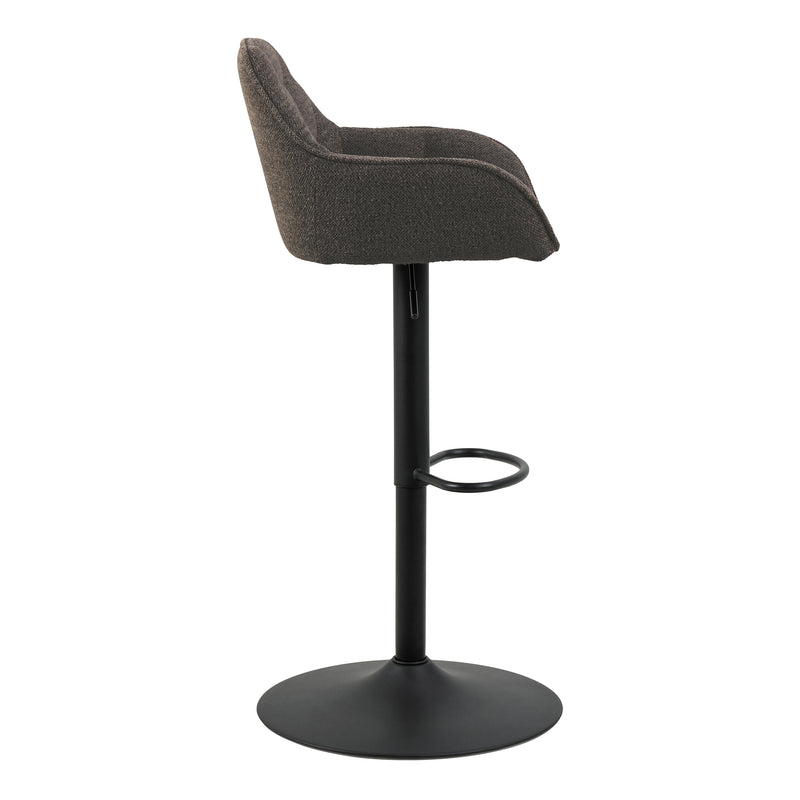Brooke Swivel Bar Stool with Height Adjustable Function in Taupe Set of 2 — detail view