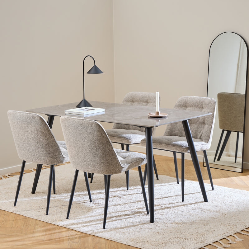 Brooke Dining Chair in Monza Beige Set of 2 — alternative angle