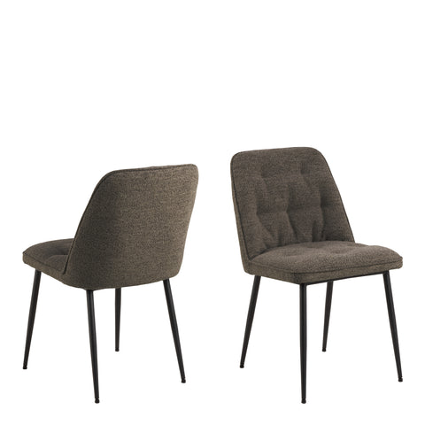 Brooke Dining Chair in Taupe Set of 2 — front view