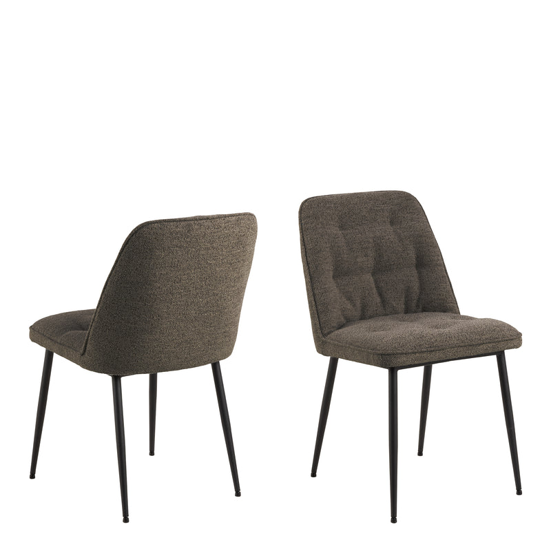 Brooke Dining Chair in Taupe Set of 2 — front view