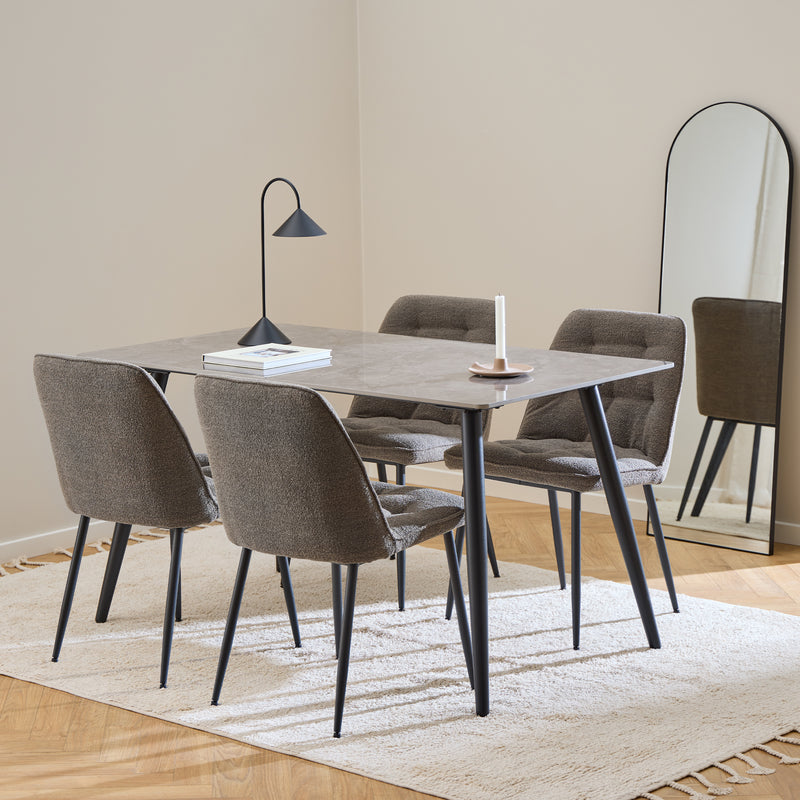 Brooke Dining Chair in Taupe Set of 2 — alternative angle