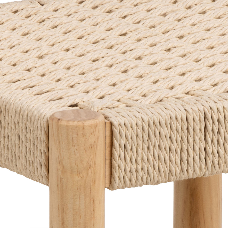 Alvin Weaved Stool in Off White — alternative angle