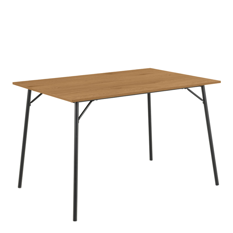 Peru Rectangular Dining Table in Wild Oak 120x80cm — front view
