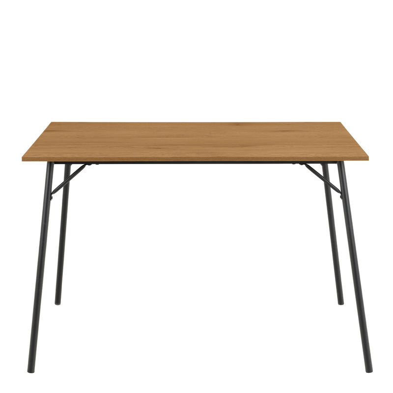Peru Rectangular Dining Table in Wild Oak 120x80cm — side angle