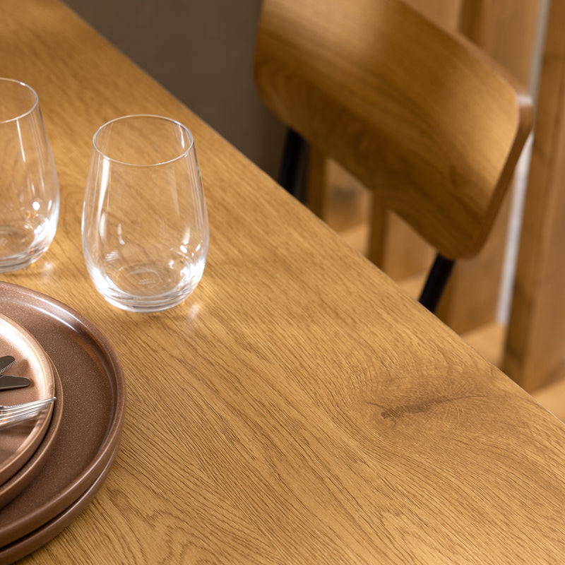 Peru Rectangular Dining Table in Wild Oak 120x80cm — alternative angle