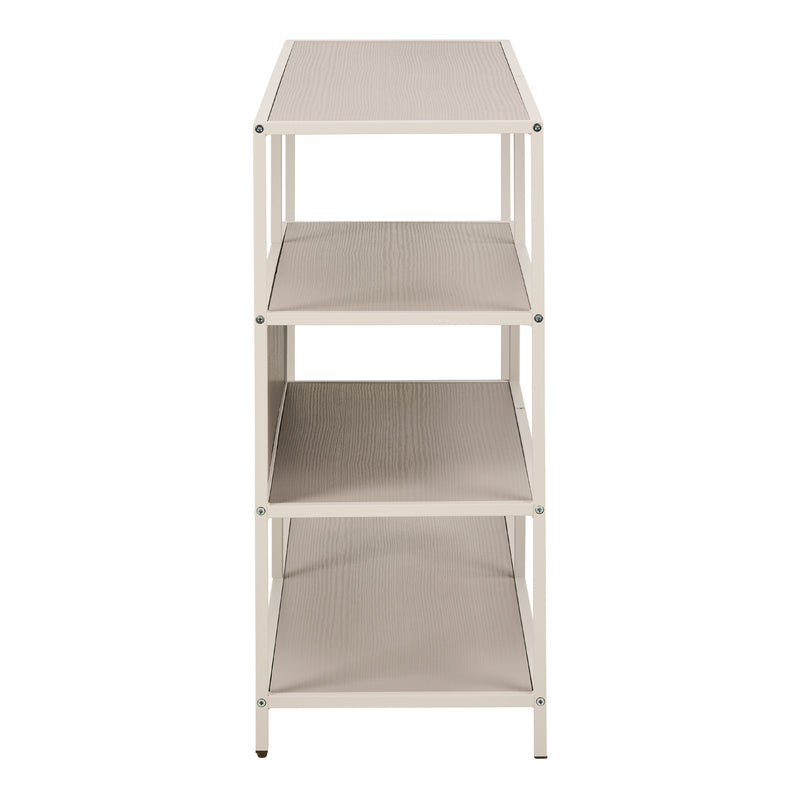 Seaford Wide Grey Steel Bookcase With 4 Grey Melamine Shelves — detail view