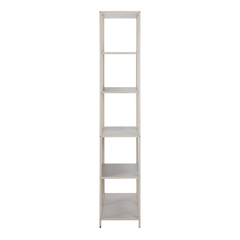 Seaford Tall Grey Metal Bookcase with 5 Shelves — alternative angle