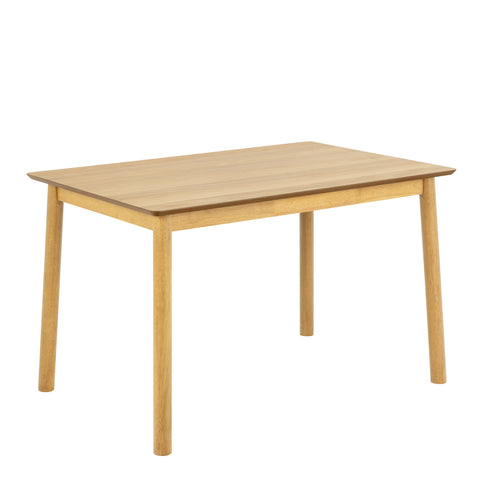 Barlow Rectangular Dining Table in Matt Oak — front view