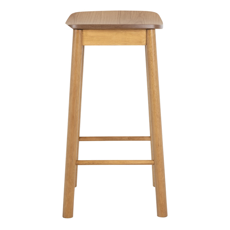 Barlow Bar Stool Without Back in Matt Oak Set of 2 — detail view