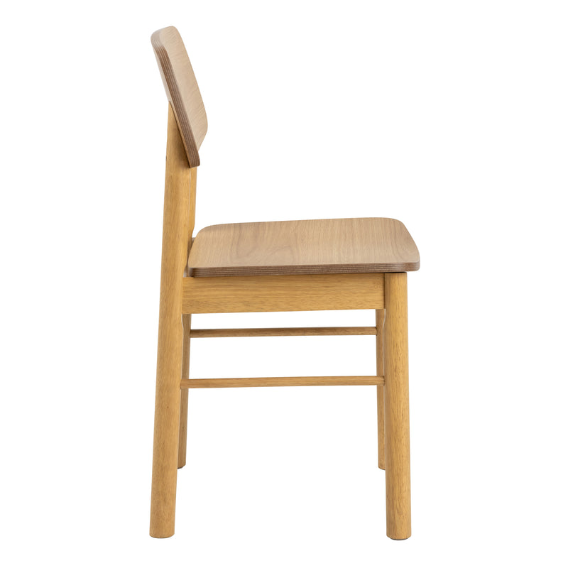 Barlow Dining Chair in Matt Oak Set of 2 — detail view