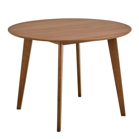 Roxby Round Dining Table in Walnut 105cm — front view