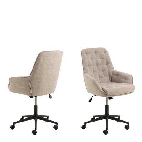 Erik Gas Lift Desk Chair in Monza Beige — front view