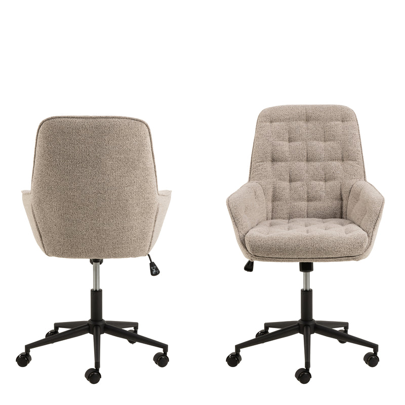 Erik Gas Lift Desk Chair in Monza Beige — side angle