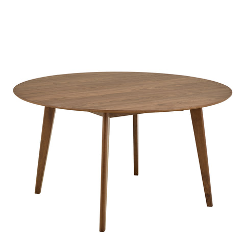 Roxby Round Dining Table in Walnut 140cm — front view