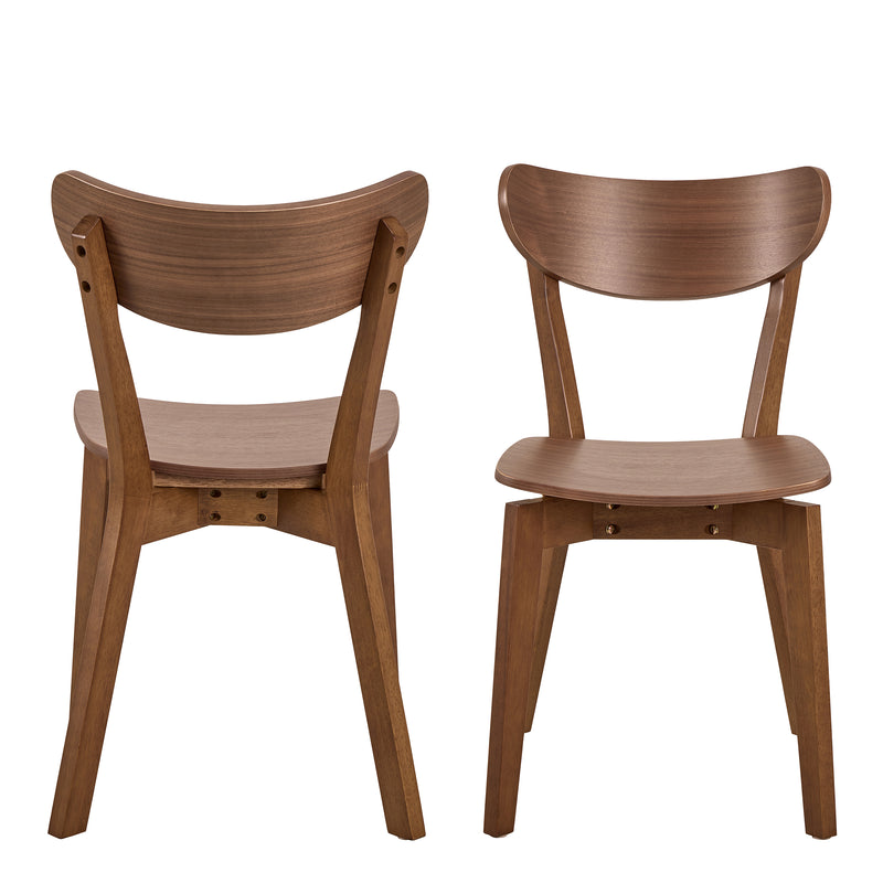 Roxby Dining Chairs in Walnut Set of 2 — side angle