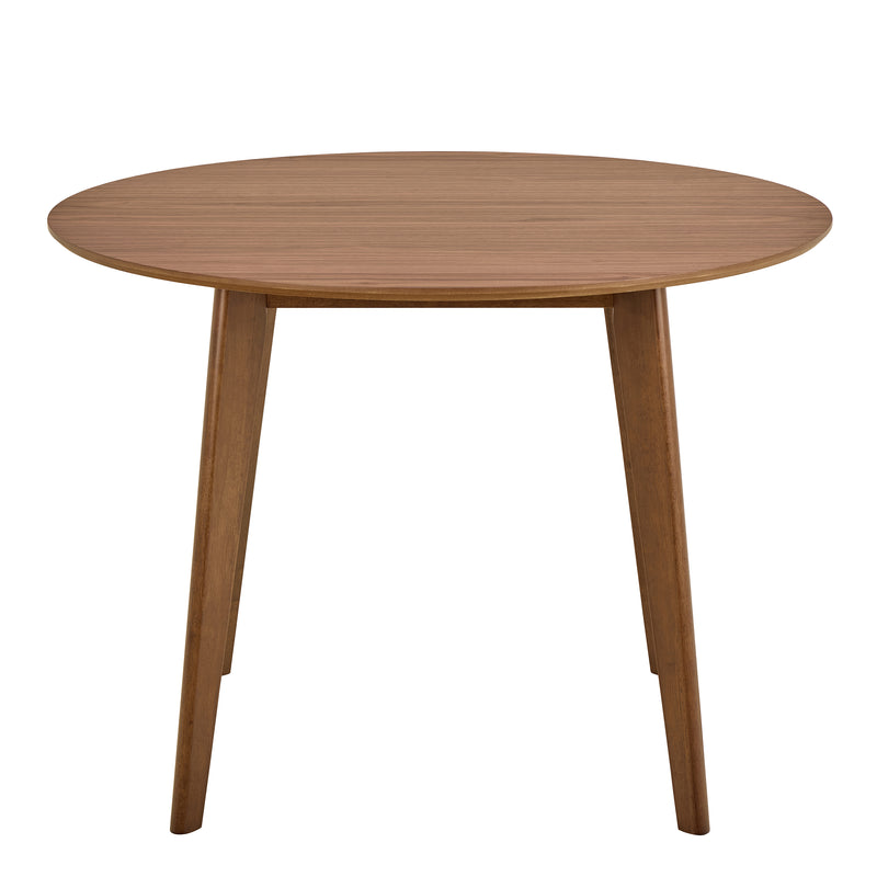 Roxby Round Dining Table in Walnut 120cm — side angle