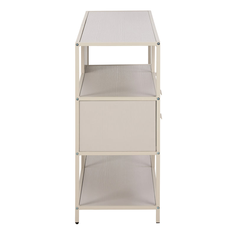 Seaford Grey Storage Unit with 2 Drawers and 3 Shelves — detail view