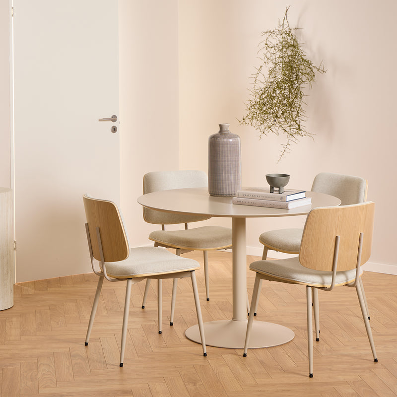 Owen Dining Chair in Apia Fabric Beige Set of 2 — alternative angle