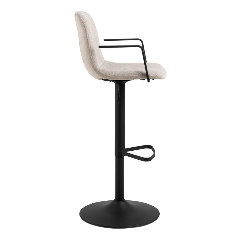 Pablo Swivel Beige Bar Stool With Adjustable Height Function Set of 2 — detail view