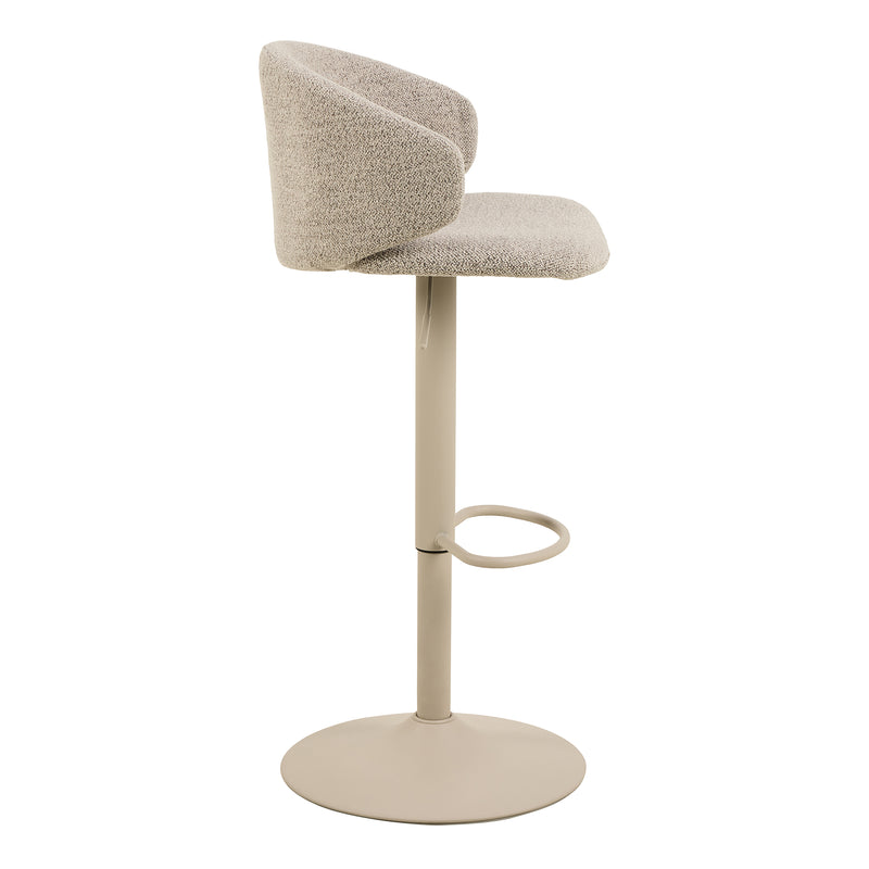 Ella Swivel Beige Bar Stool Set of 2 — detail view